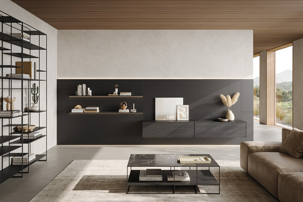 Living Caddy_Axis coffee table_Levia bookcase
