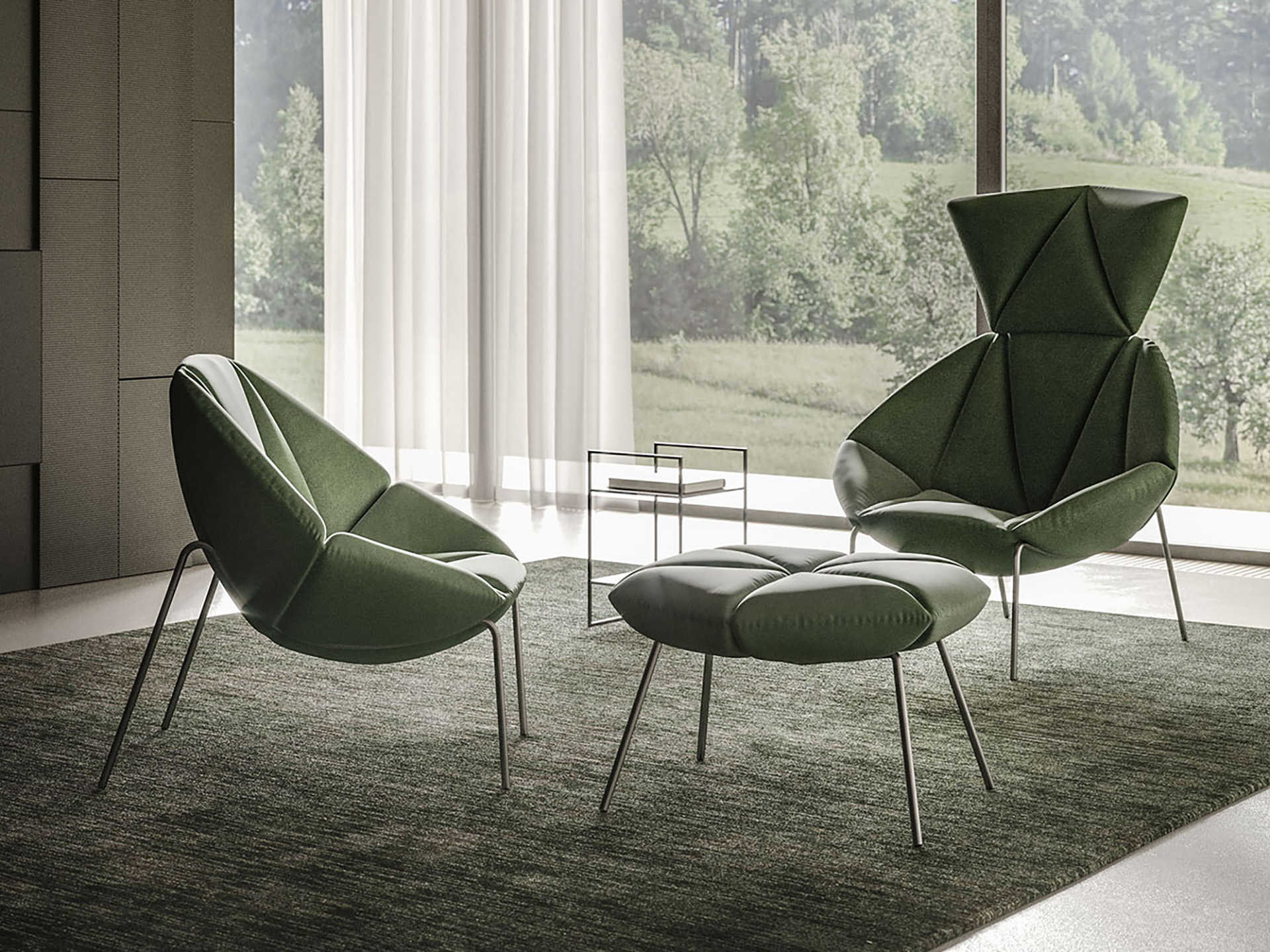 Poltrona e pouf Mantra