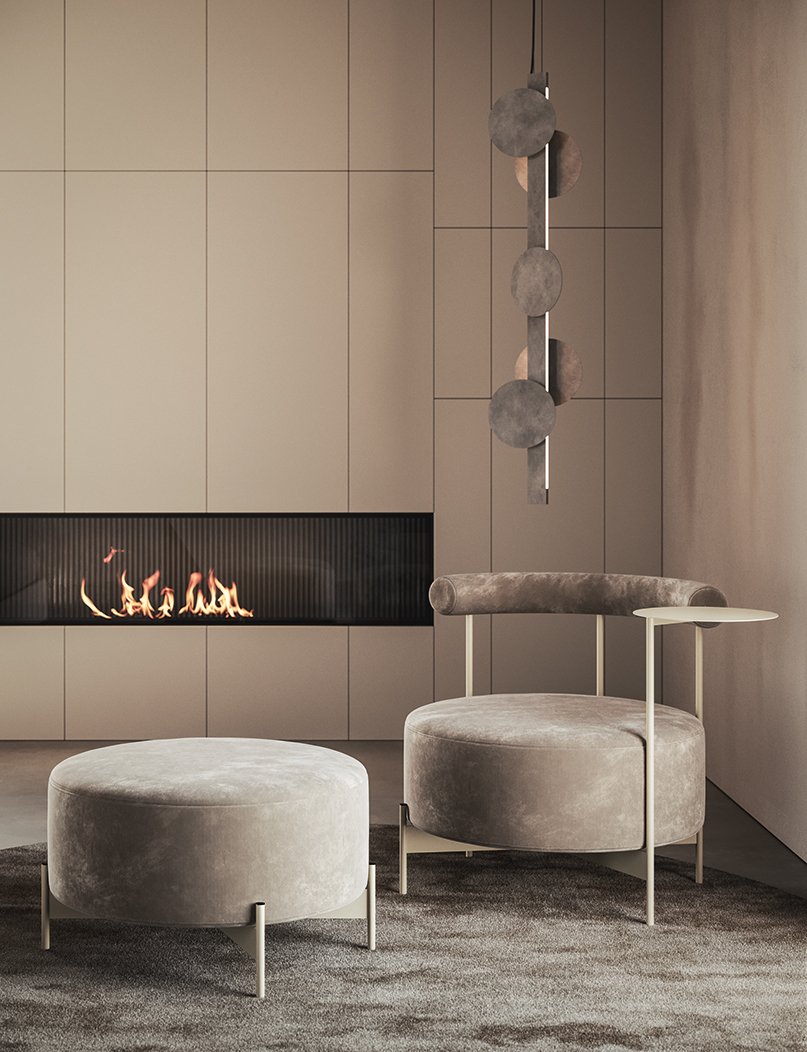 Halo Armchair & Pouf