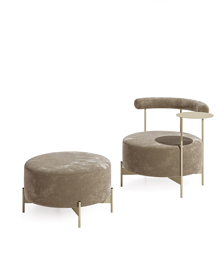 Halo Armchair & Pouf